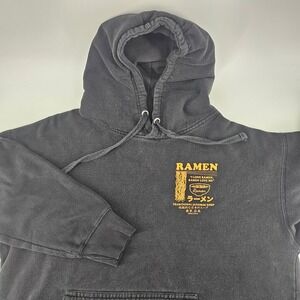 SCW Ramen Traditional Japanese Soup Graphic Hoodie Mens Large Black Streetwear